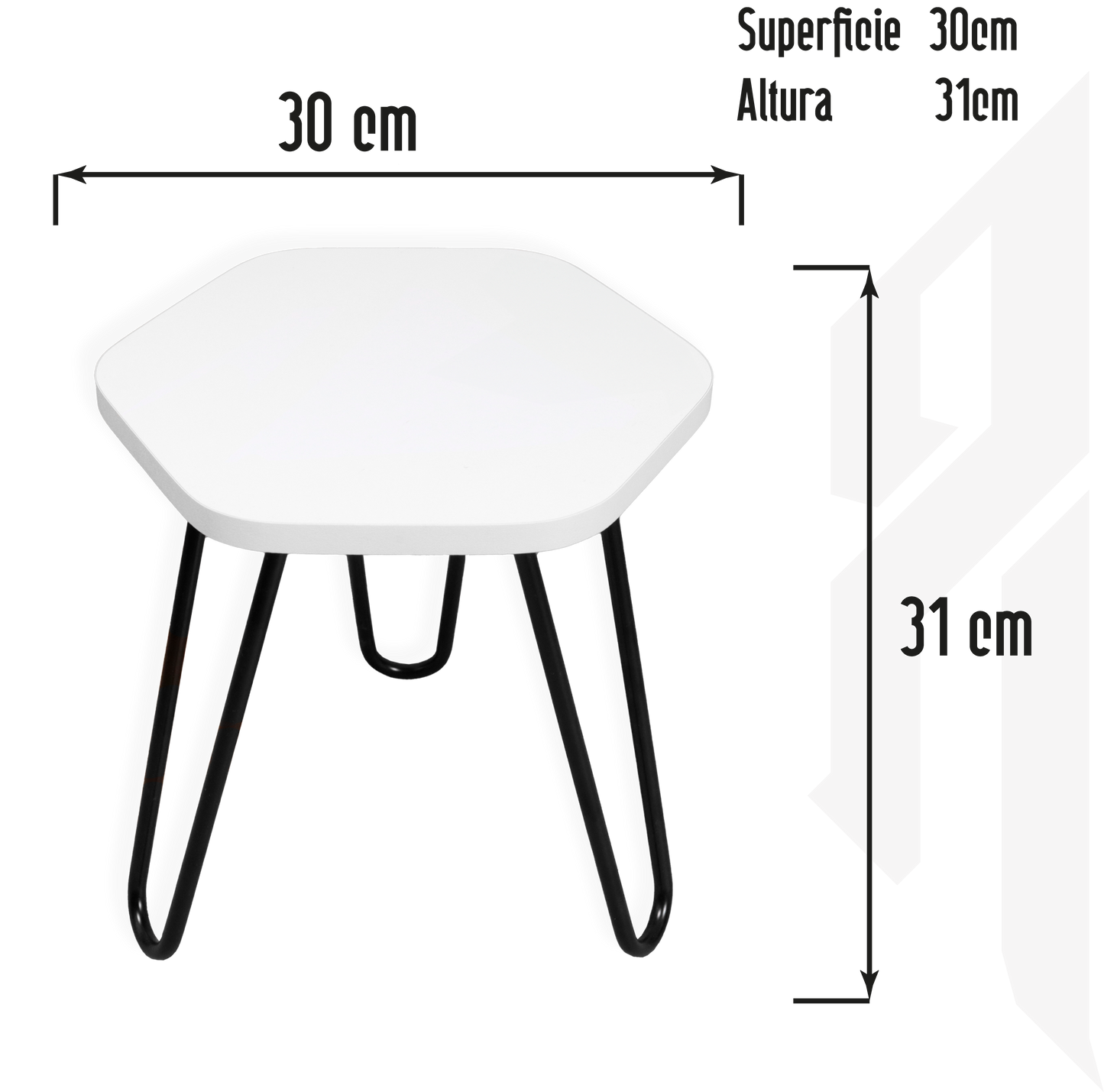 Mesa Auxiliar Industrial Hexagonal