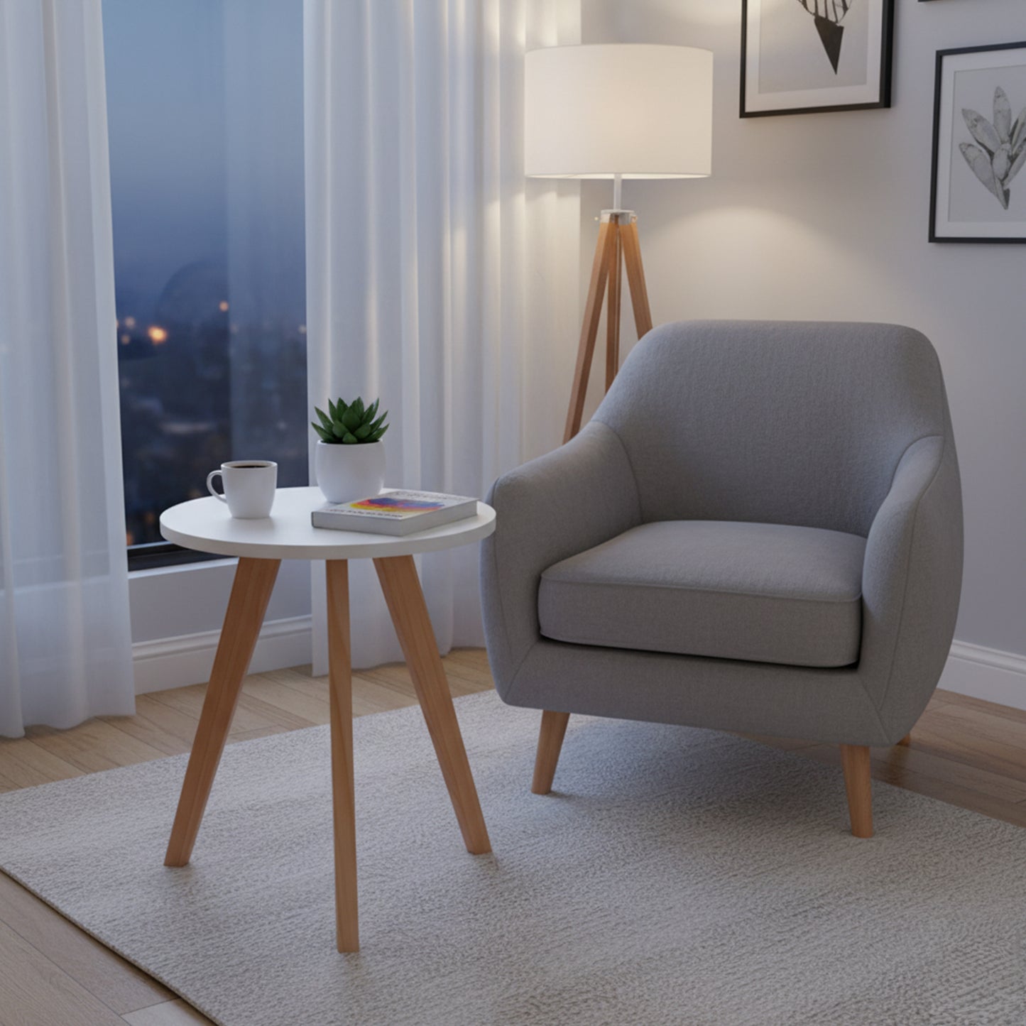 Mesa Auxiliar Nórdica Mediana