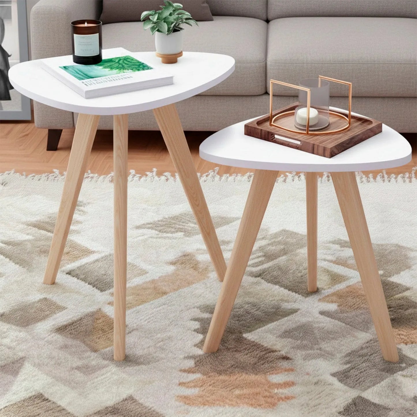 Mesa Auxiliar Nórdica Triangular