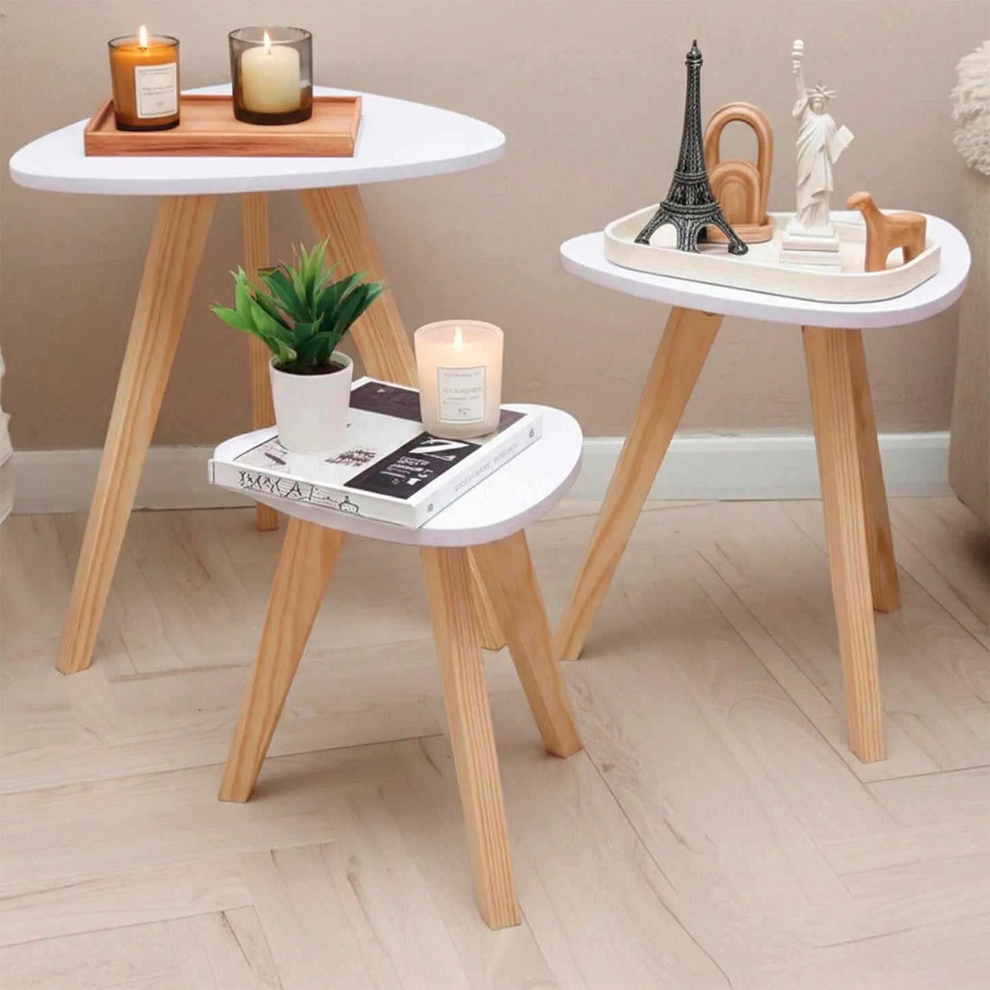 Mesa Auxiliar Nórdica Triangular