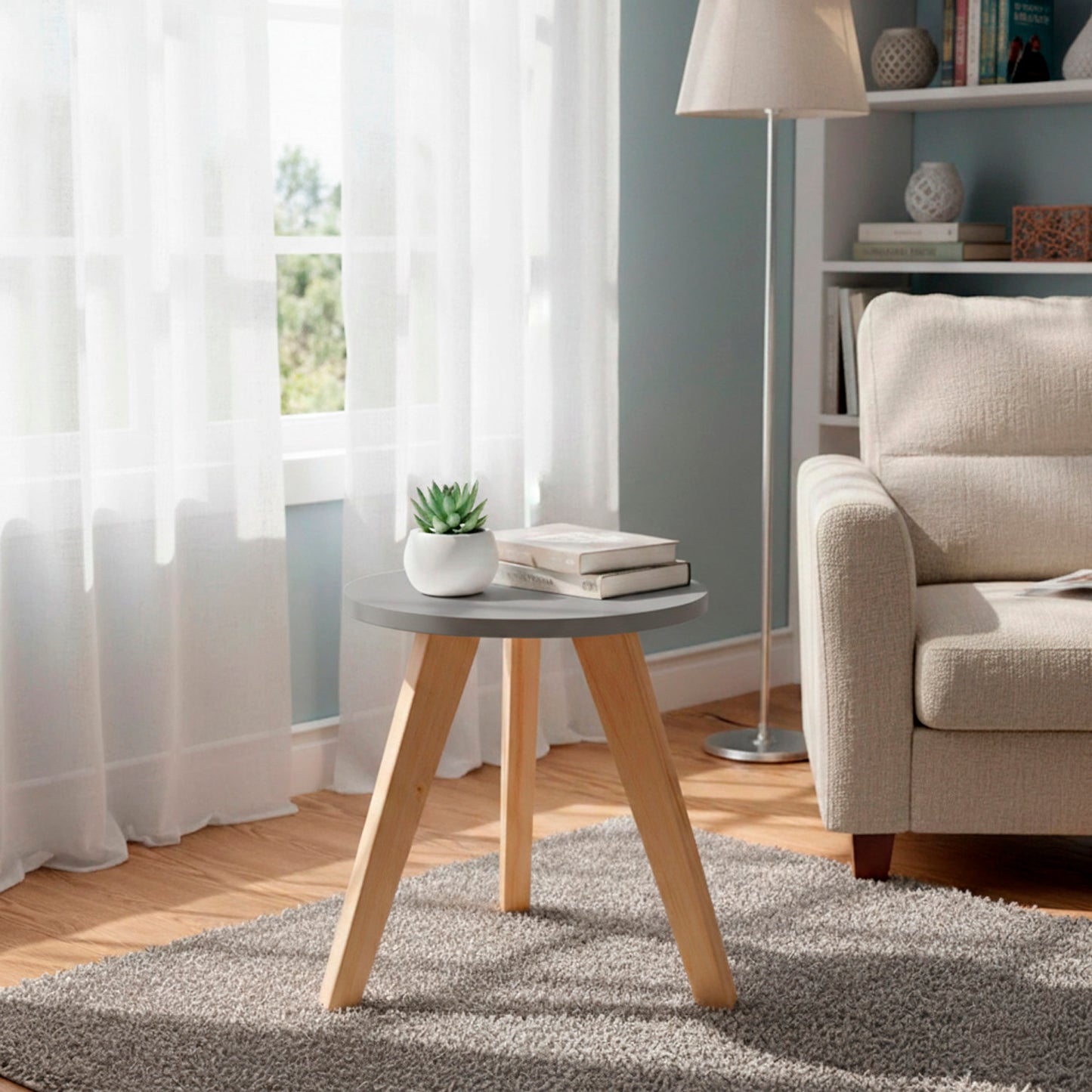 Mesa Auxiliar Nórdica Circular Pequeña