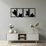Cuadros x 4 Gatos  - Set x 4