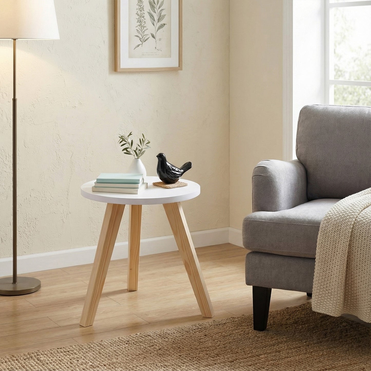 Mesa Auxiliar Nórdica Circular Pequeña