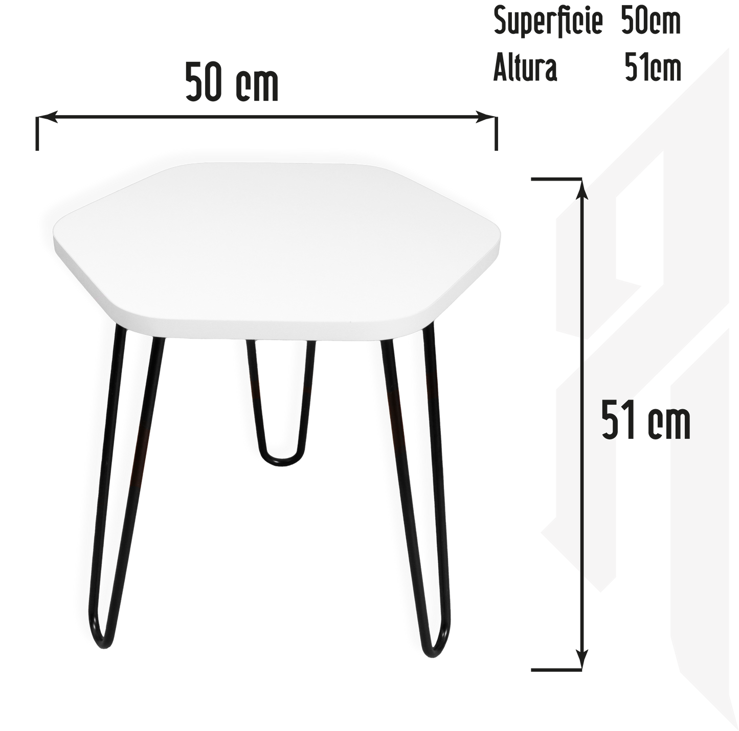 Mesa Auxiliar Industrial Hexagonal