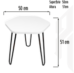 Mesa Auxiliar Industrial Hexagonal