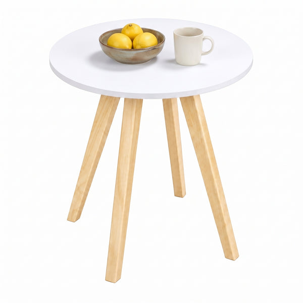 Comedor Circular Nórdico Blanco, 60 cm: decorada