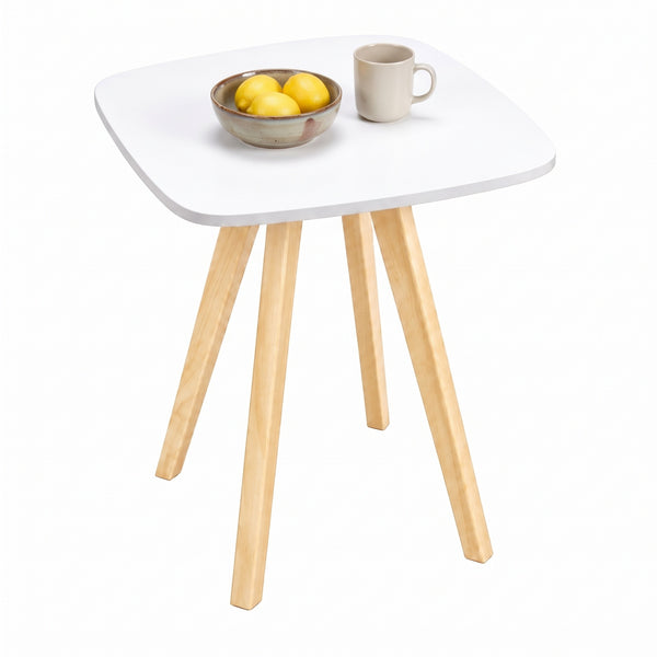 Comedor Cuadrado Nórdico Blanco, 60 cm: decorada