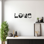 Cuadro Love Gatos - Set x 4