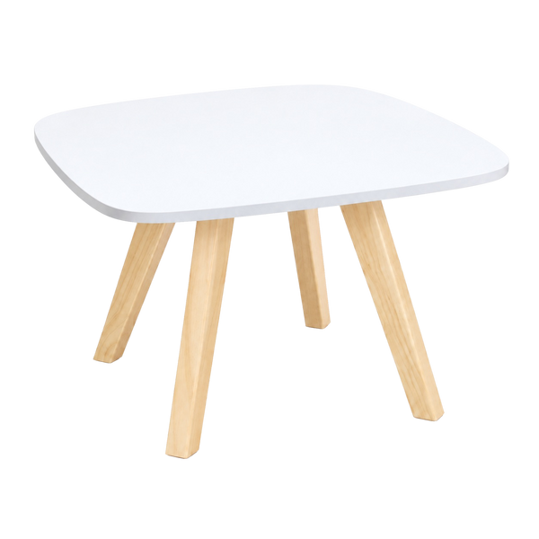 Mesa de Centro Nórdica Cuadrada Blanco, 60 cm